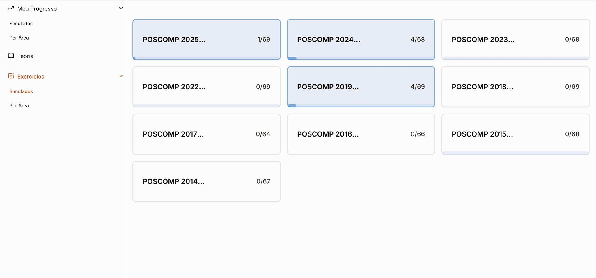 Lista de Exercícios